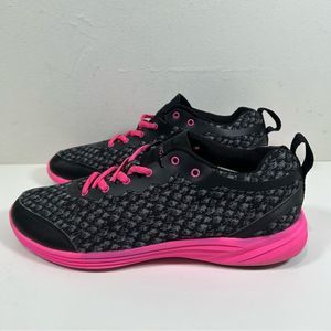 Vionic Python Women's Size 8.5 Black & Pink Low Top Comfort Sneakers Knit Shoes